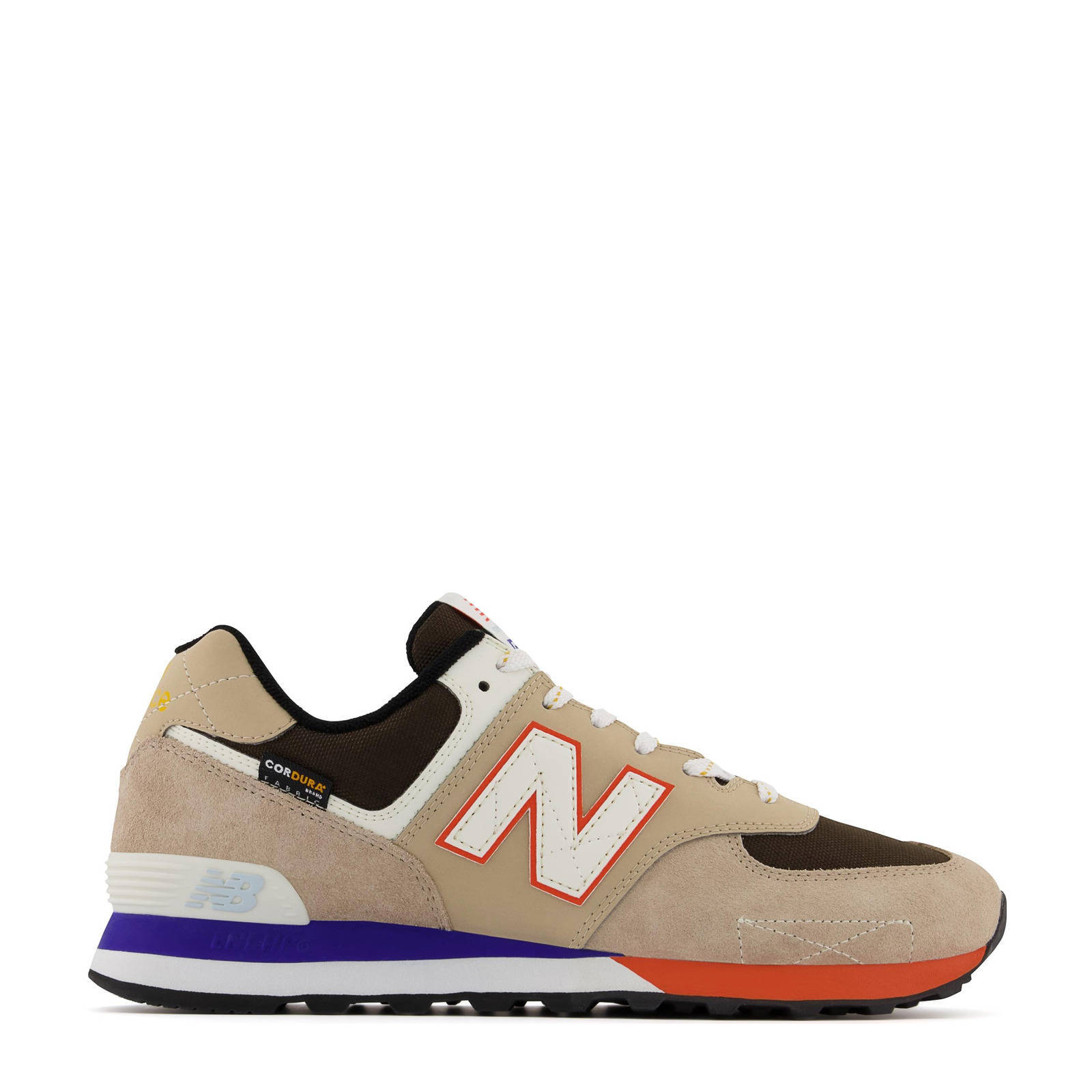 New Balance 574 sneakers zand/blauw/rood/wit | wehkamp