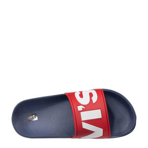 June K  slippers blauw/rood