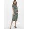 ONLY MATERNITY zwangerschaps- en voedingsjurk OLMHANNOVER met panterprint en ceintuur groen/wit/zwart