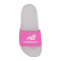 Fuchsia en witte dames New Balance 50 badslippers van rubber met logo