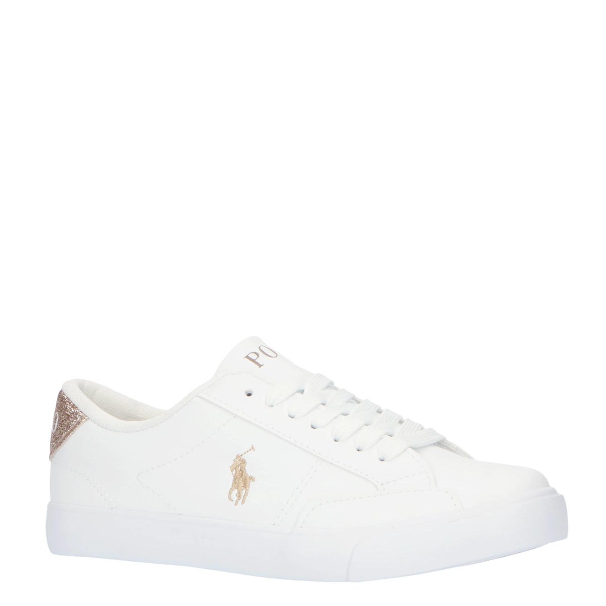 POLO Ralph Lauren THERON IV sneakers met glitters wit/goud wehkamp