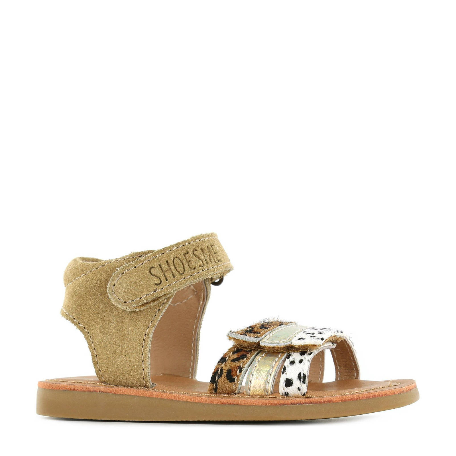 Shoesme CS22S006-C leren sandalen beige/multi | wehkamp