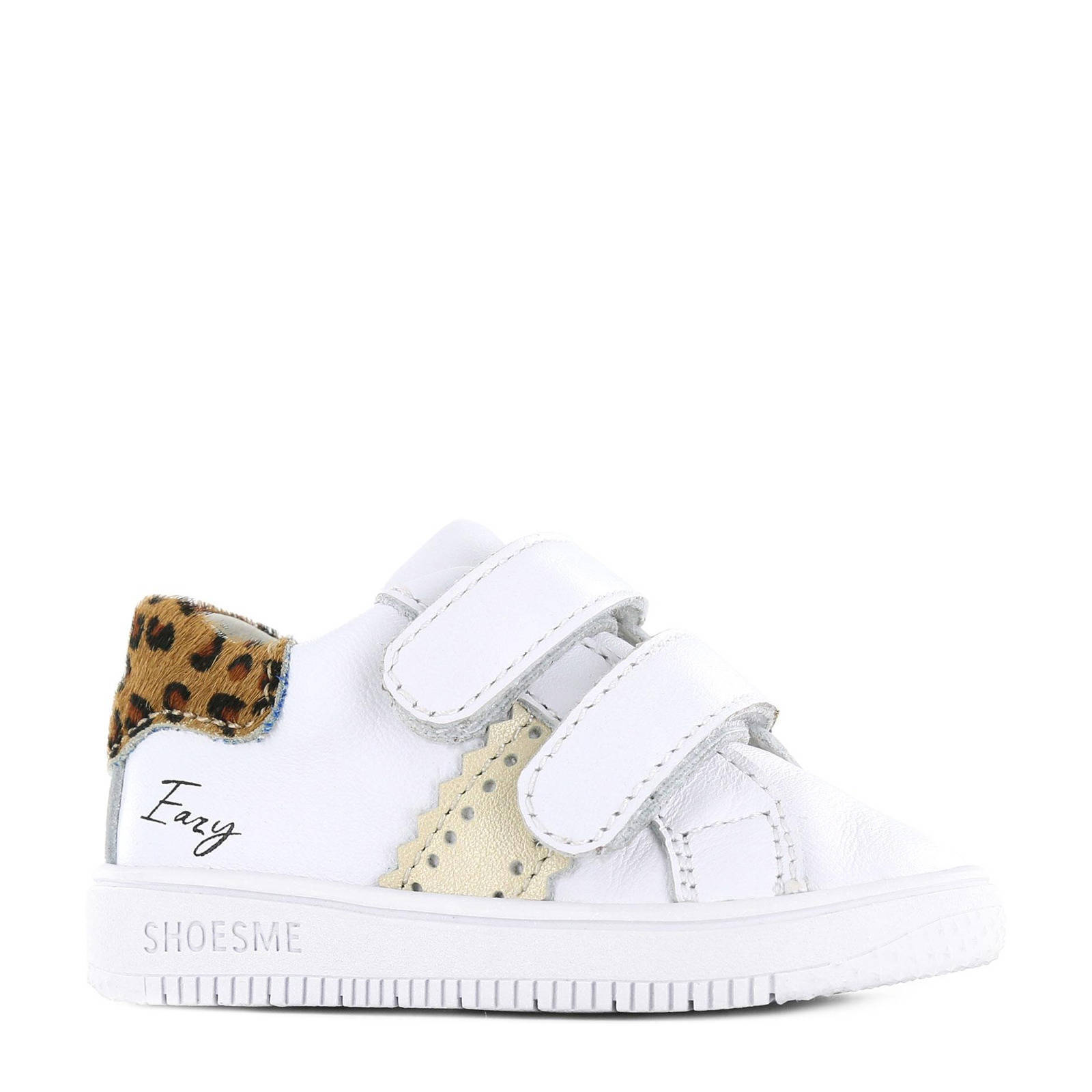 Witte sneakers met online tijgerprint