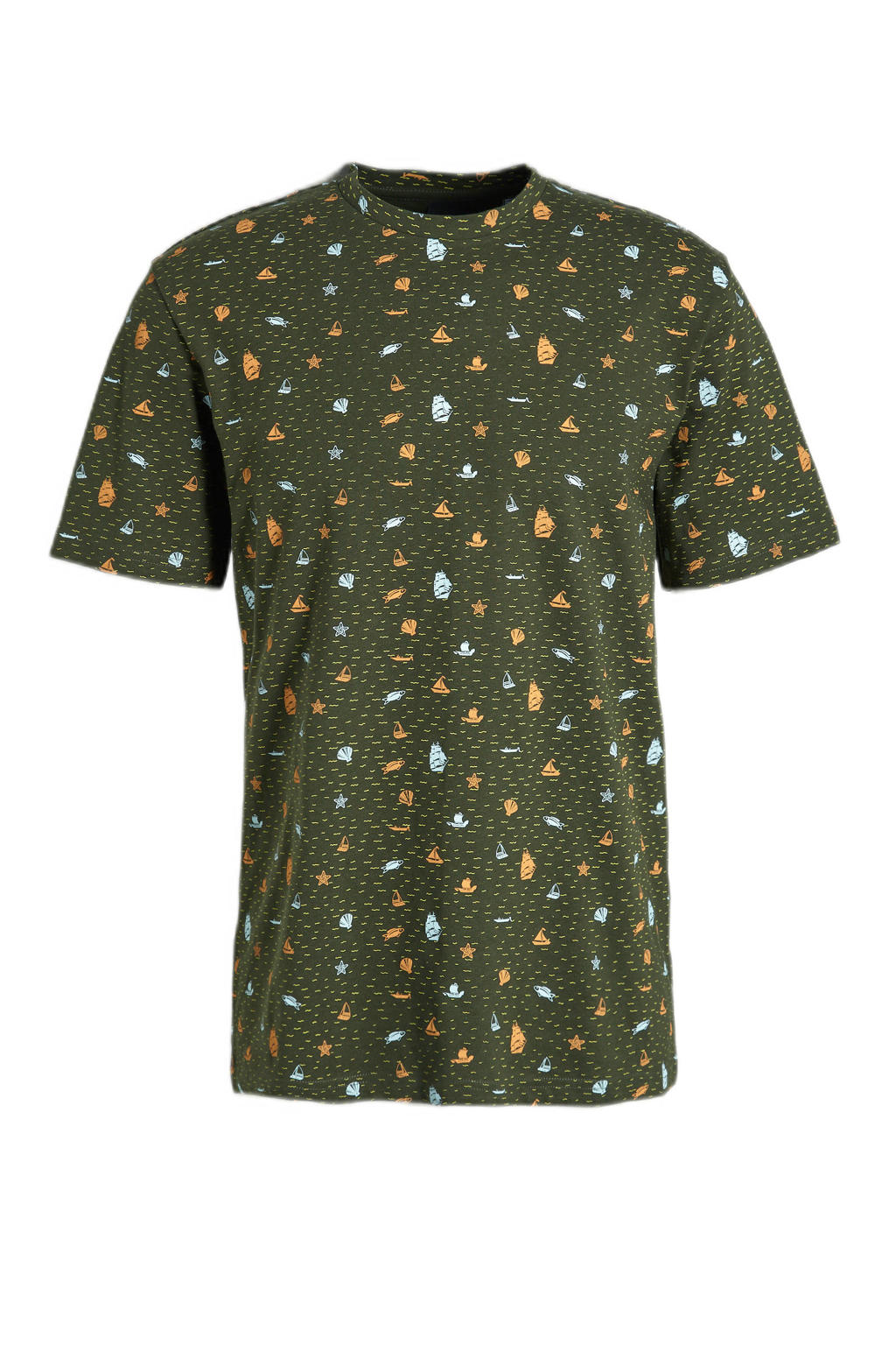 ONLY & SONS regular fit T-shirt ONSLEVI met all over print forest night