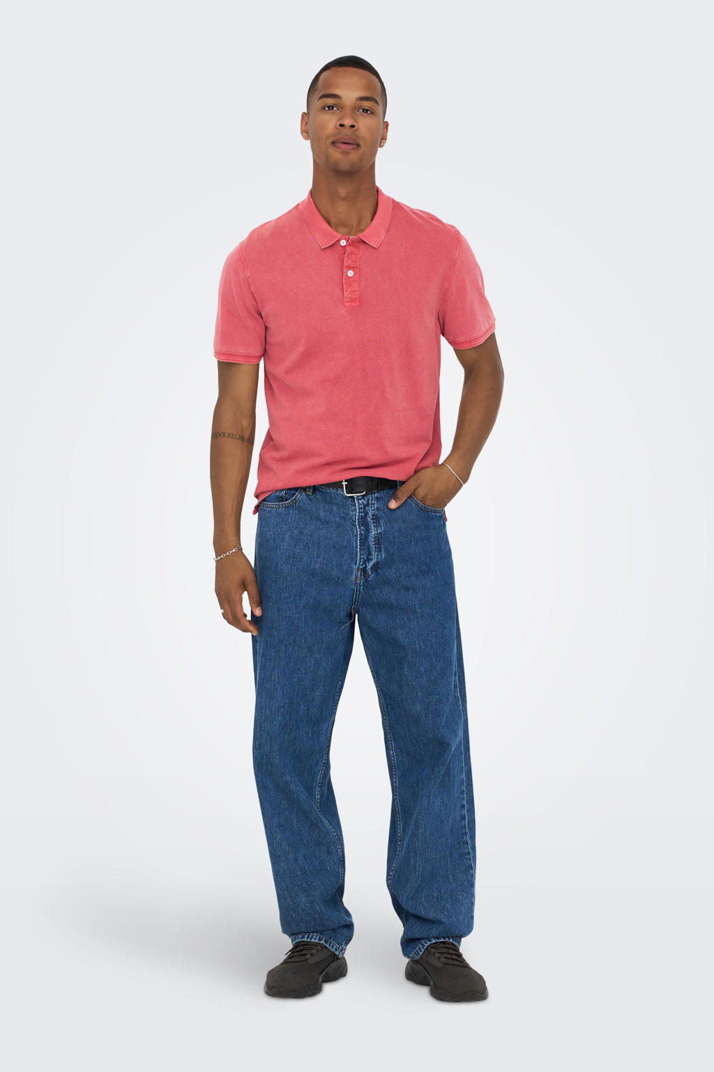 Mango Man gestreept slim fit overhemd blauw Mango Man gestreept slim fit overhemd blauw