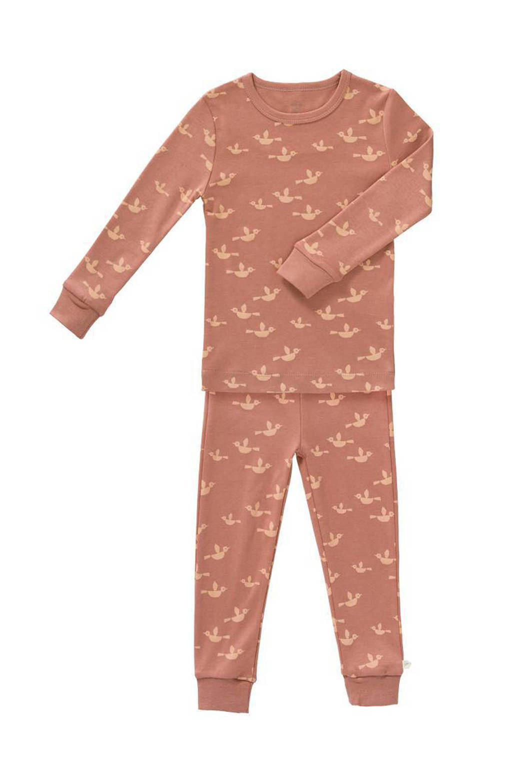 Fresk pyjama Birds ash roze, Oudroze