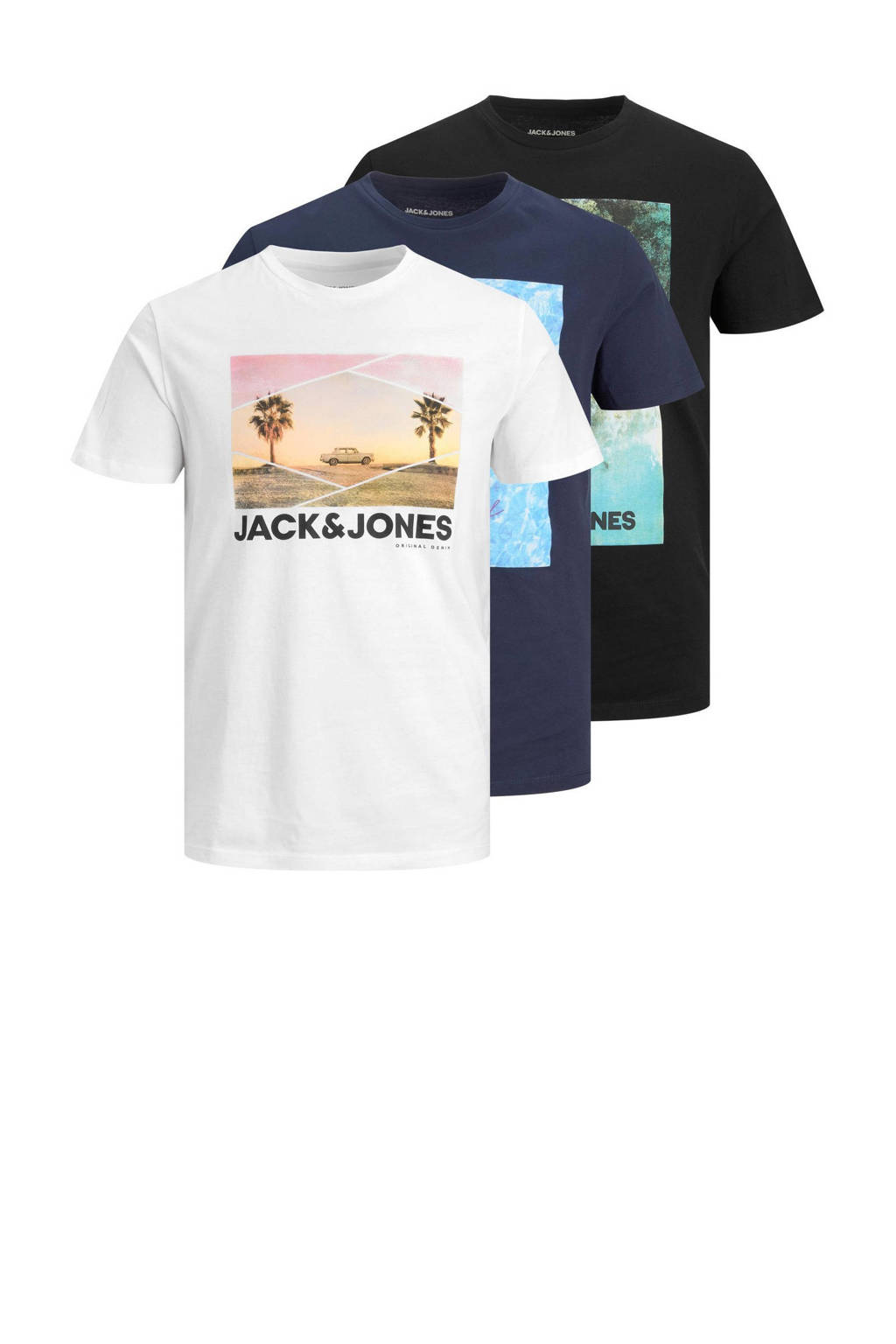 JACK & JONES T-shirt JJBILLBOARD  - (set van 3)