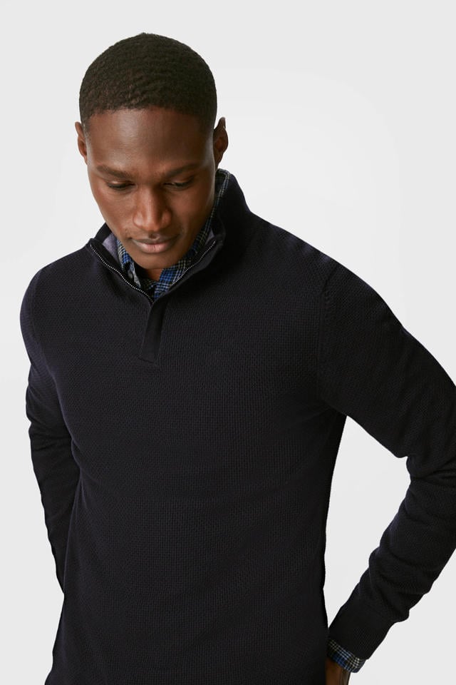 Moet Tropisch span C&A pullover + overhemd zwart/blauw | wehkamp