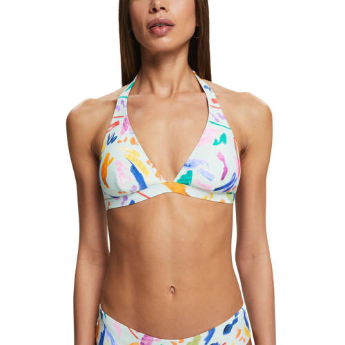 ESPRIT Women Beach voorgevormde halter bikinitop mintgroen multi