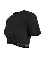 thumbnail: Calvin Klein cropped T-shirt met logo zwart