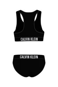 Calvin Klein crop bikini met logo zwart