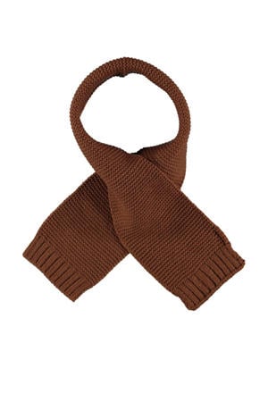 gebreide sjaal bruin