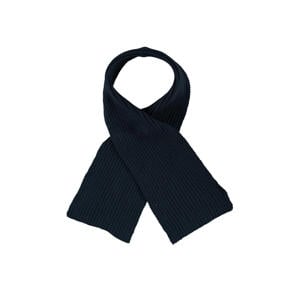 rib gebreide sjaal donkerblauw