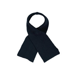 rib gebreide sjaal donkerblauw