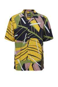 ONLY & SONS regular fit overhemd ONSBROOKS met all over print spicy mustard