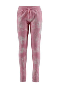 Roze meisjes KIDDO tie-dyeregular fit joggingbroek Yfke van sweat materiaal met elastische tailleband met koord