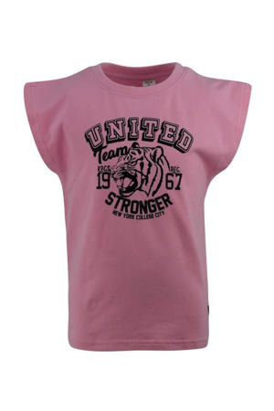 T-shirt Yve met printopdruk roze