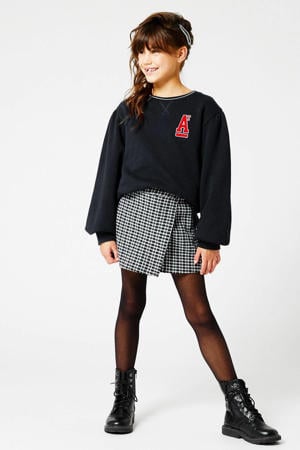 sweater Selina JR met logo zwart