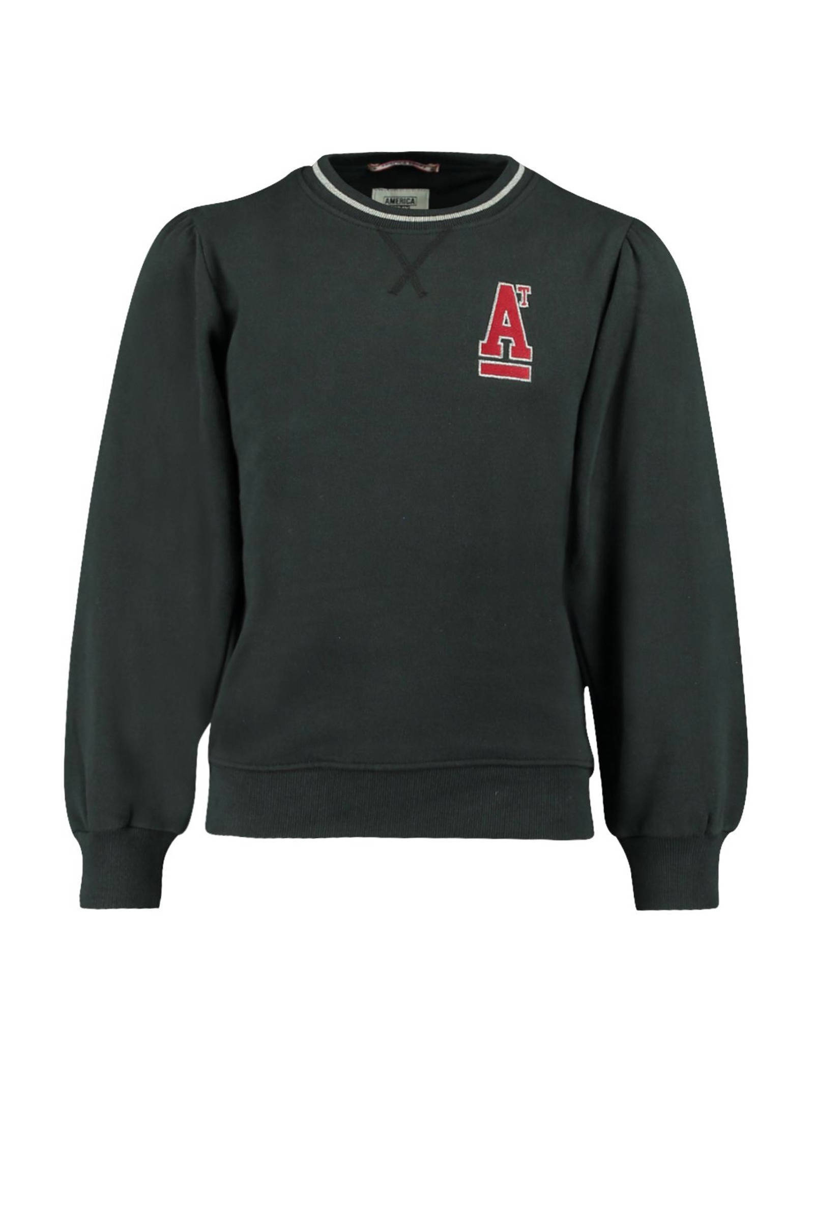 America Today Junior sweater Selina JR met logo zwart