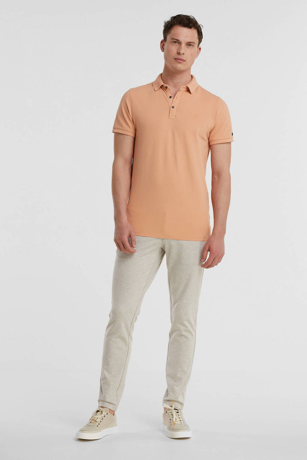 ONLY & SONS gemêleerde tapered fit broek ONSMARK chinchilla, Chinchilla