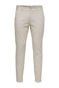 ONLY & SONS gemêleerde tapered fit it chino ONSMARK chinchilla