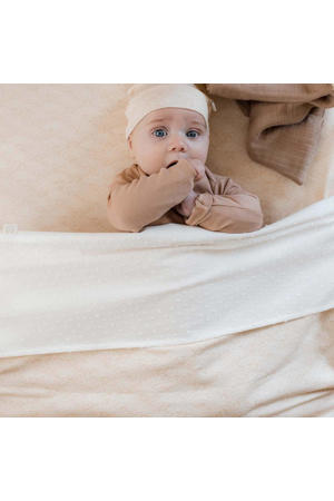 baby ledikantdeken Waves Hazelnut 100x140 cm beige