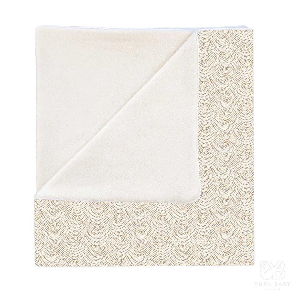 Yumi Baby baby ledikantdeken Waves Hazelnut 100x140 cm beige