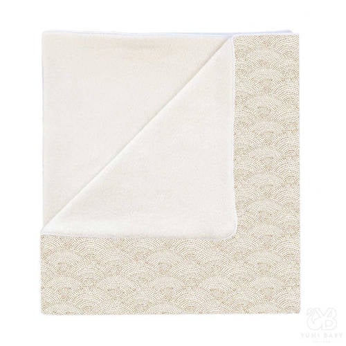 Yumi Baby baby ledikantdeken Waves Hazelnut 100x140 cm beige afbeelding