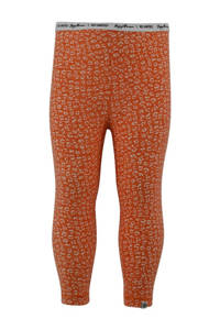 Oranje meisjes Born by Kiddo United legging Dagmar van stretchkatoen met slim fit, regular waist en elastische tailleband