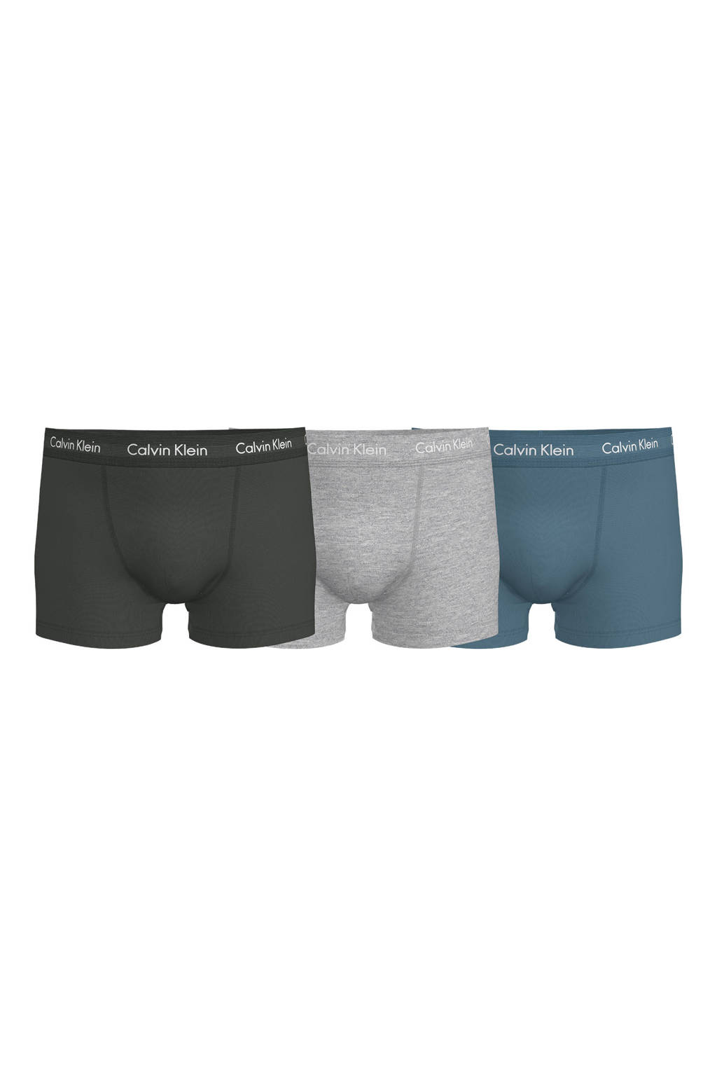 CALVIN KLEIN UNDERWEAR boxershort (set van 3), Grijs/donkergrijs/blauw