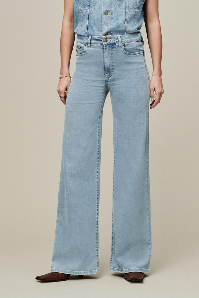 Lois waist wide jeans cross hatch blue
