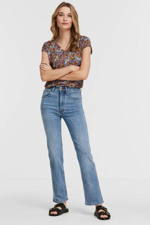 cropped high waist straight fit jeans River pepper stone