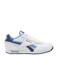 Wit, blauw en kobaltblauwe jongens Reebok Classics Royal Classic Jogger 3.0 sneakers van mesh met veters