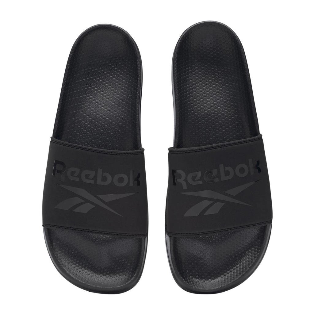Zwarte dames Reebok Training Fulgere Slide badslippers van rubber 