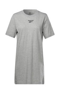 Reebok Classics T-shirtjurk met logo grijs melange