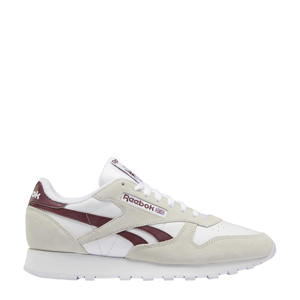 Classic Leather sneakers wit/donkerrood