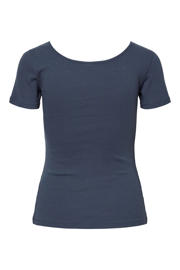 thumbnail: PIECES ribgebreide top donkerblauw