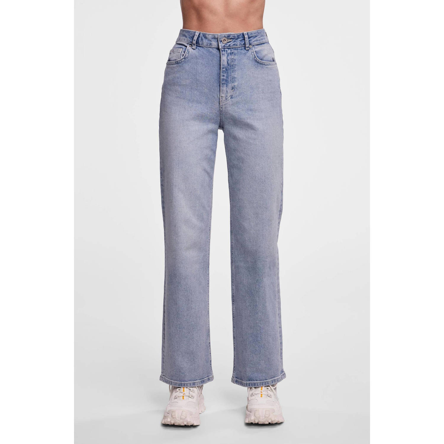 PIECES high waist wide leg jeans PCHOLLY light blue denim