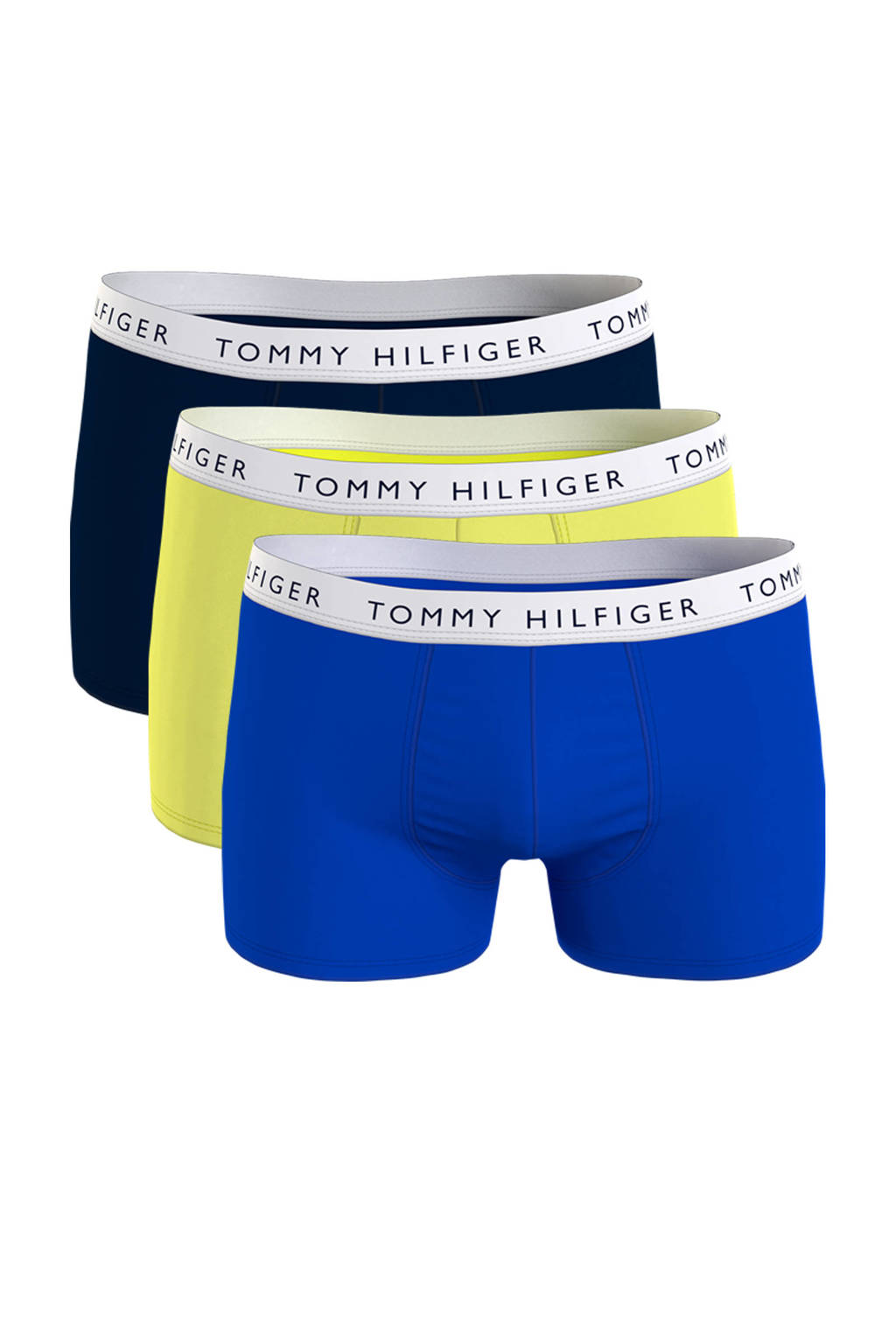 Tommy Hilfiger boxershort (set van 3), Blauw/geel/donkerblauw