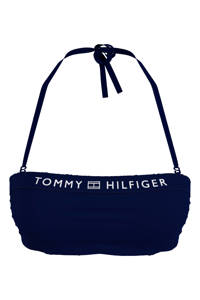 Tommy Hilfiger strapless bandeau bikinitop donkerblauw