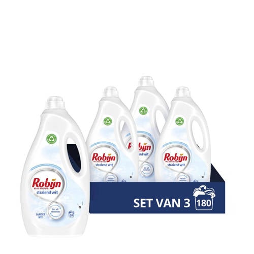 Robijn vloeibaar wasmiddel Stralend Wit - 3 x 60 wasbeurten - 180 wasbeurten afbeelding