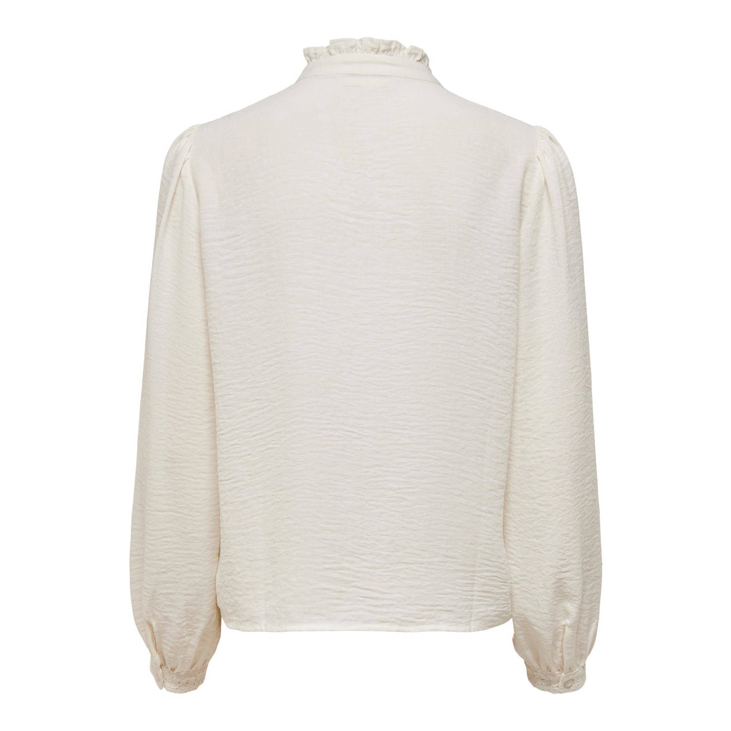 JDY blouse ELLIS met kant gebroken wit