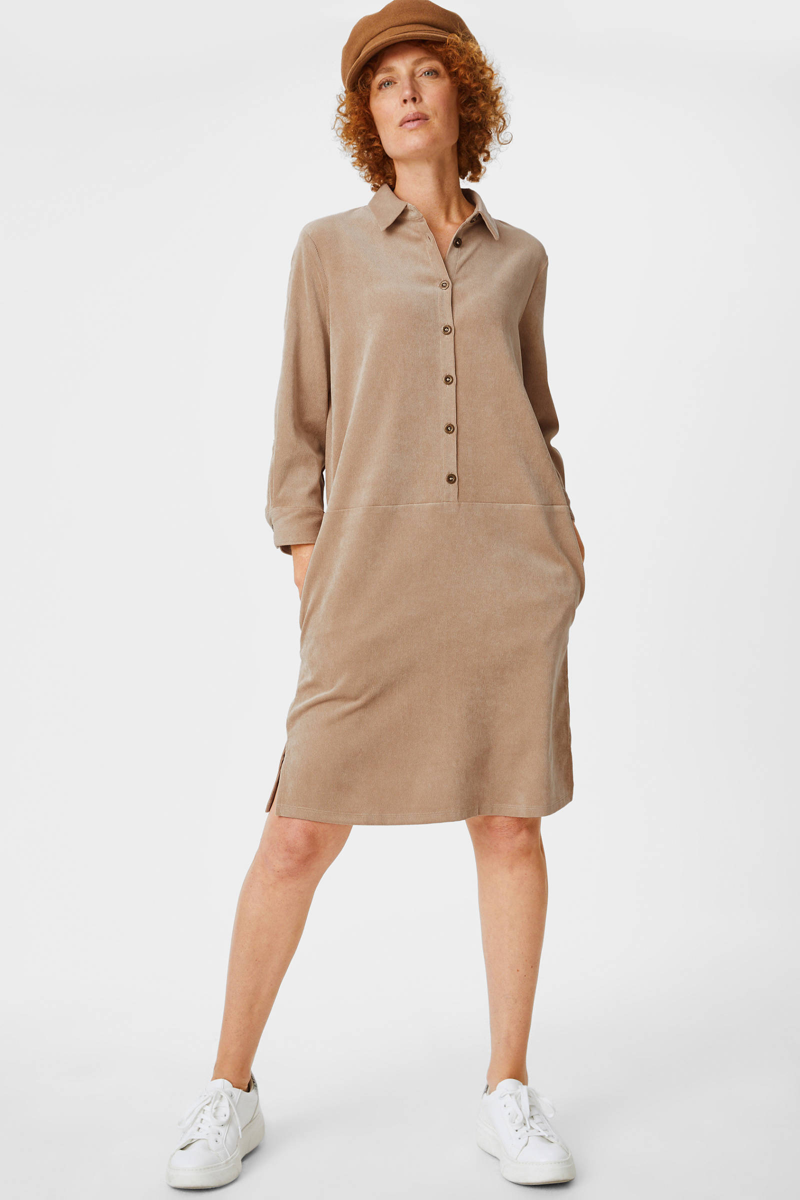 Taupe jurk 2024 dames