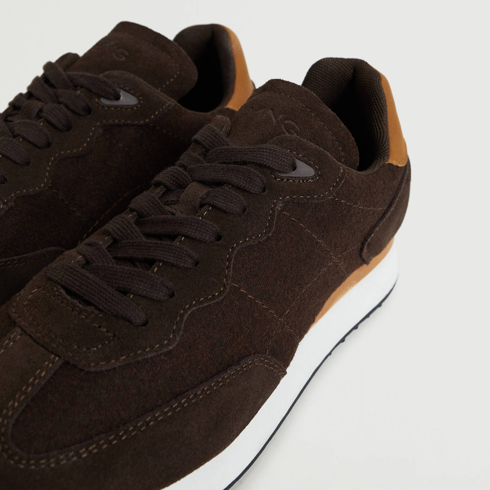 Bruine leren sneakers - Heren | MANFIELD