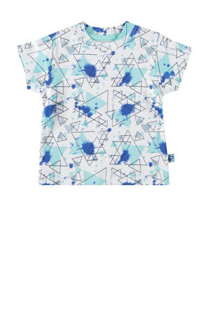 baby T-shirt Gino met all over print blauw