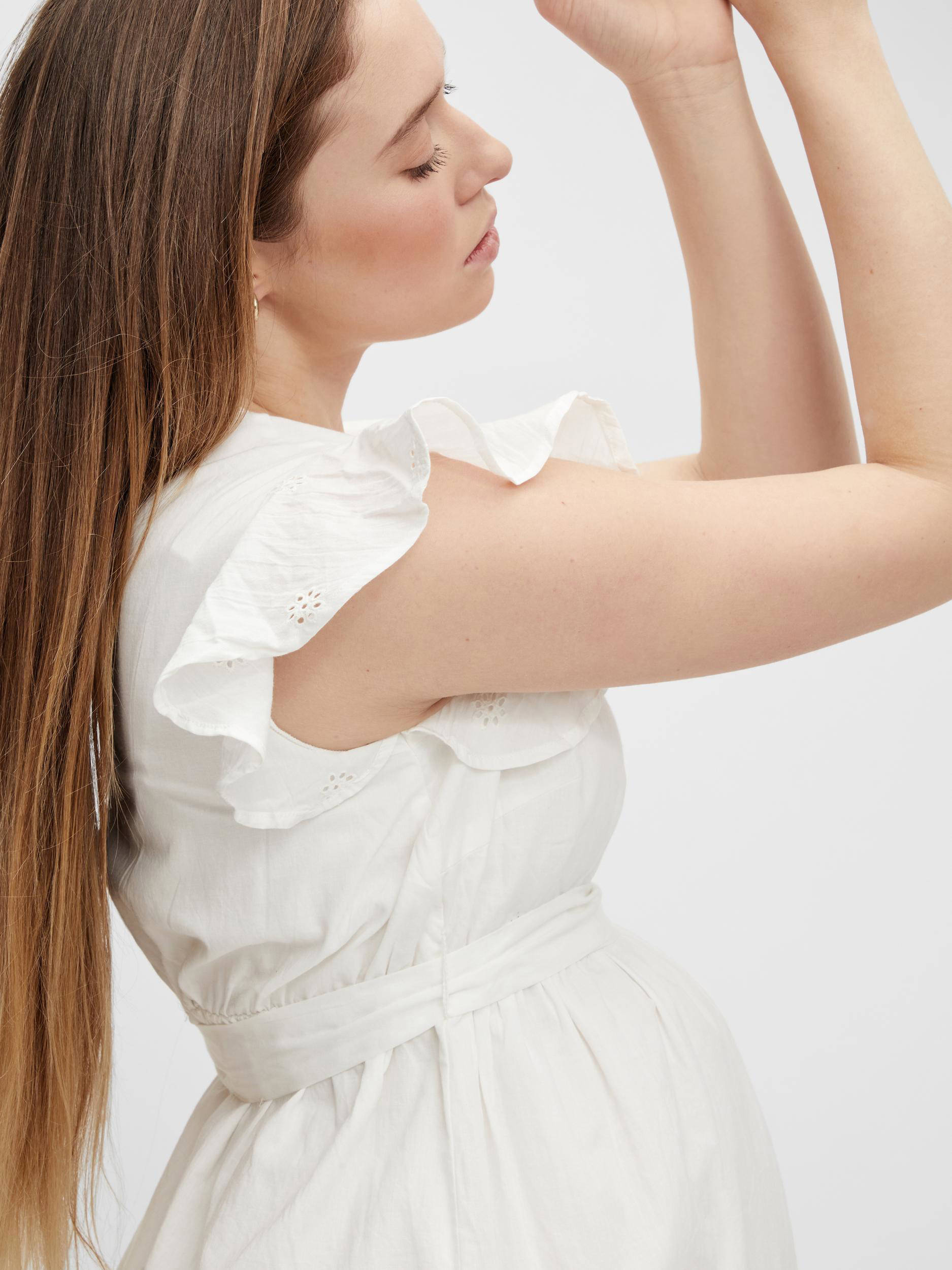 zwangerschapsjurk wit lang