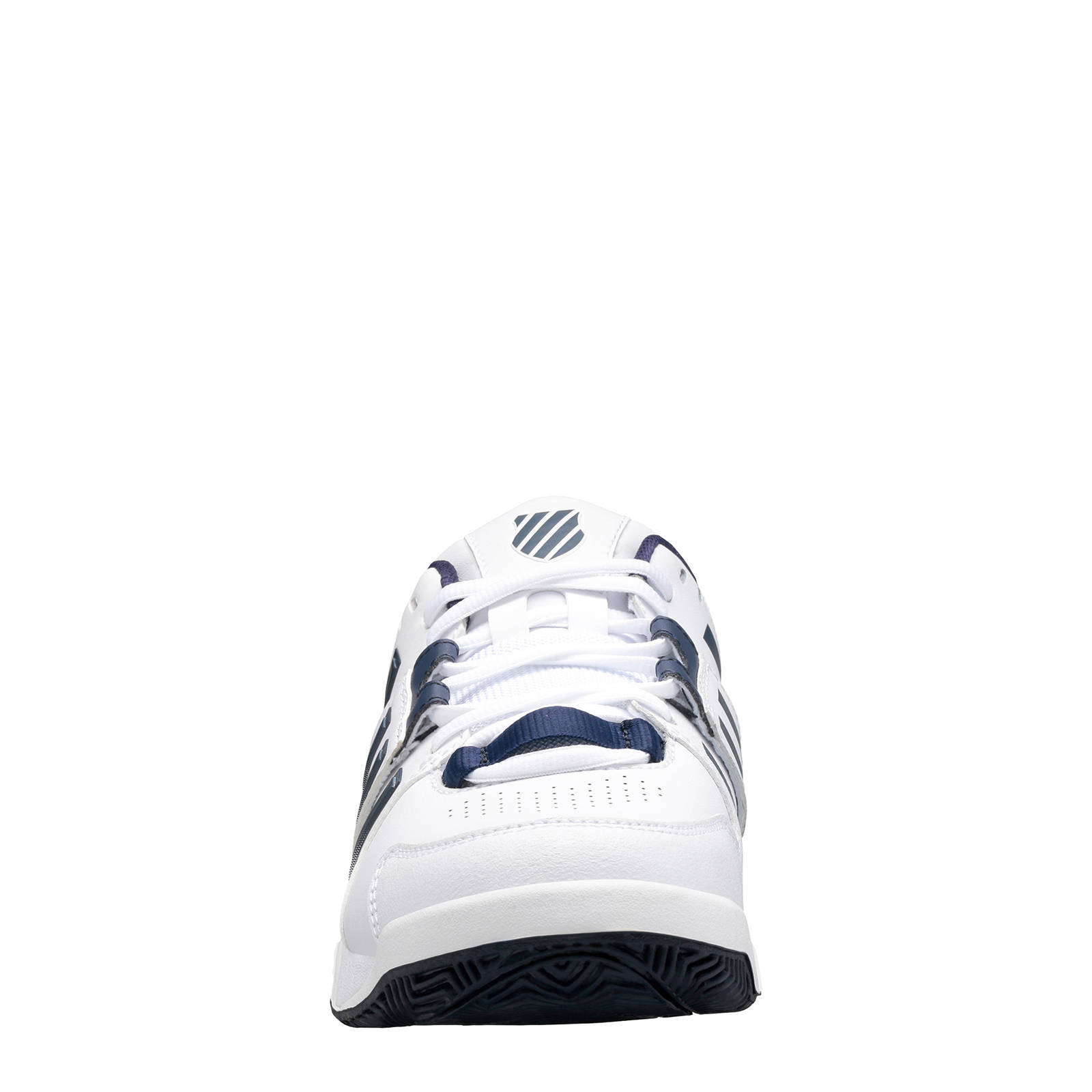 K-Swiss Accomplish IV leren tennisschoenen wit/blauw/zilver | wehkamp