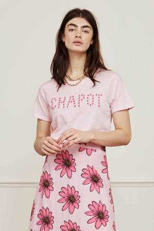 T-shirt Daisy Chapot van biologisch katoen roze