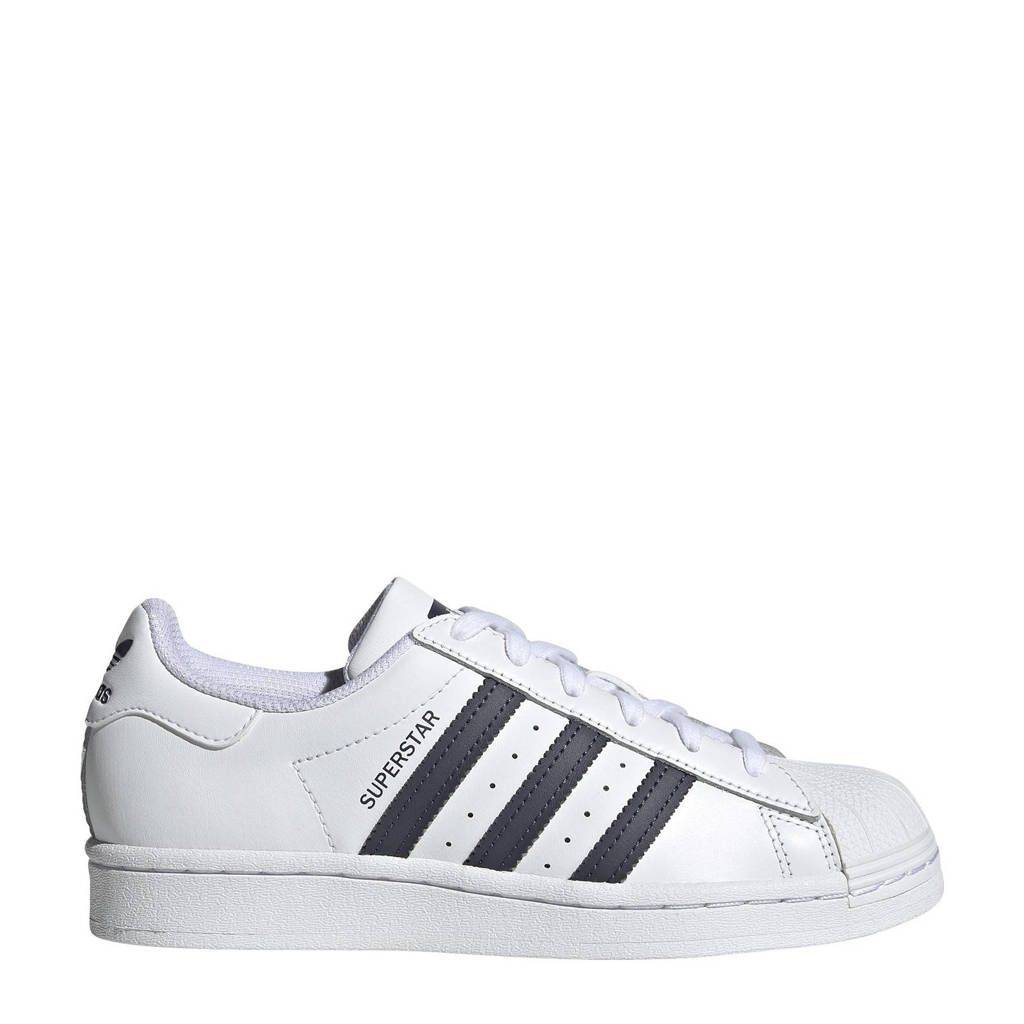 adidas Superstar sneakers wit/donkerblauw wehkamp
