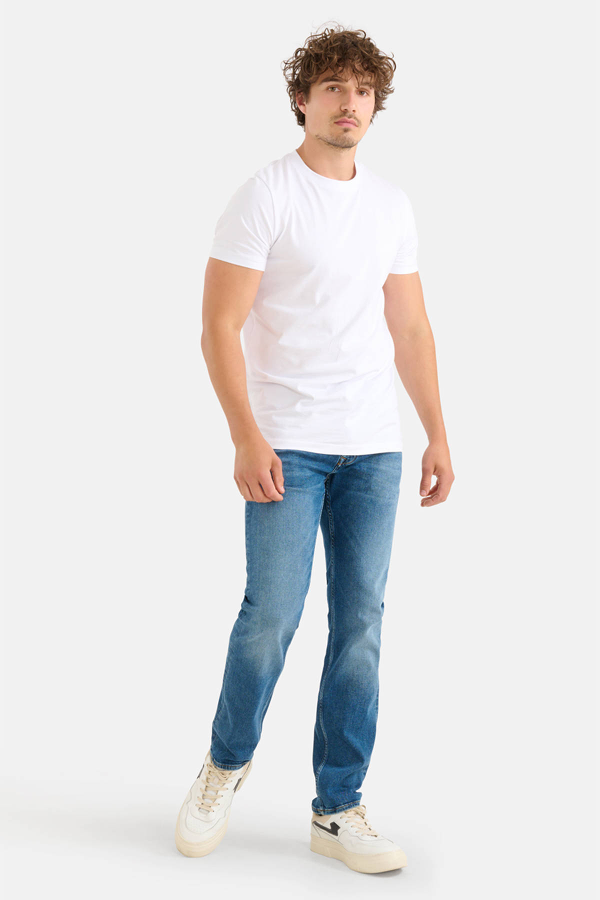 Refill straight fit jeans Aiden mediumstone wehkamp Heren Kleding Broeken & Jeans Jeans Straight Jeans 